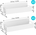 HuggieGems 6 Pack Magnetic Spice Storage Rack Organizer for Refrigerator and Oven, White Fridge Organizers and Storage