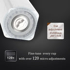 Femobook-A2 Portable Electric Coffee Grinder, Cordless Burr Grinder USB Rechargeable Coffee Grinder Magnetic Grounds Cup for Travel & Home Brewing, White