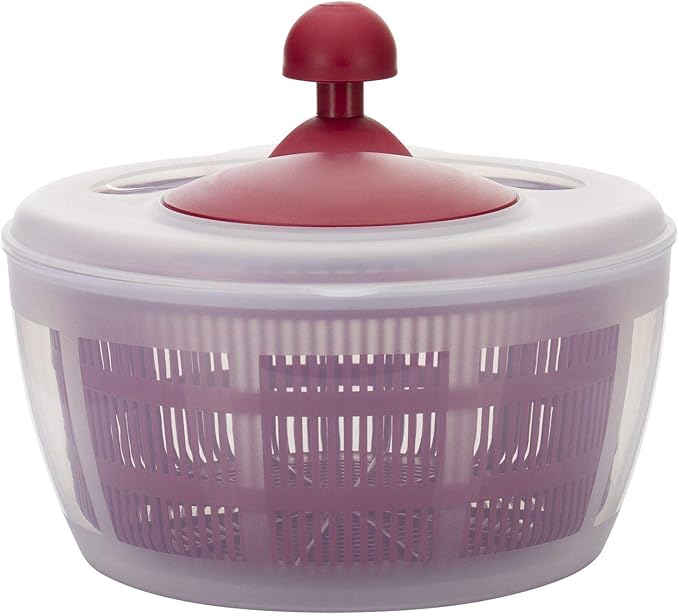Westmark Germany Vegetable and Salad Spinner with Pouring Spout (Red/Clear)