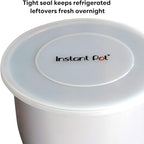 Instant Pot 8QT Silicone Lid, Compatible with 8-Qt Stainless-Steel Inner Pot, Bowl and Food Cover, Microwave Cover for Food, Transparent White