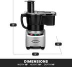 Waring Commercial WFP16SCD 4 Quart Continuous Feed Food Processor, 2 HP Motor, Extra Large Feed Tube, Patented LiquiLock Seal Bowl System, Includes 4 Quart Clear Cutter/Mixer Bowl, Dicing, Shredding, Slicing, Whipping Disc and a Standard S blade for Ch...