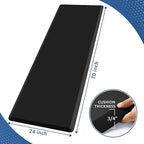 KitchenClouds Kitchen Mat Cushioned Anti Fatigue Rug 24"x70" Water Resistant, Non Slip, Standing and Comfort Desk/Floor Mats for House Sink Office (Black,0.8inch)
