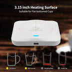 USB Coffee Mug Warmer: Candle Wax Warmer Smart Electric Cup Warmer Charge for Phone Home Desk Office Use Beverage Heating Plate with Gravity Switch for Hot Cocoa Milk Tea Water White