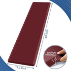 KitchenClouds Kitchen Mat Cushioned Anti Fatigue Kitchen Rug 17.3"x60" Water Resistant Non Slip Kitchen Rugs and Mats Standing Desk Mat Comfort Floor Mats for Kitchen House Sink Office (Red)
