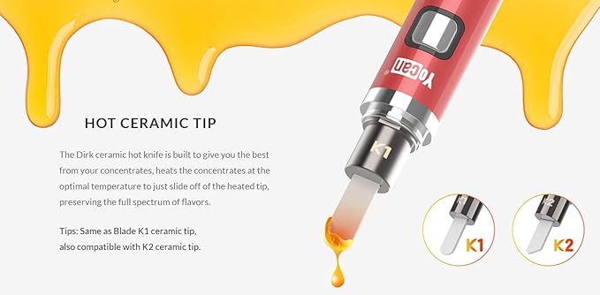 Yocan Dirk Heating Multi-Tool Ceramic Electric Knife with Variable Voltage and Type-C Charging (Lilac)