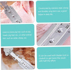 Ipetboom 2pcs Shaver Household Gadgets Pork Skin Hair Remover Razor Scraper Kitchen Pig Hair Kitchen Gadget Tool Pig Scraping Device Meat Pork Tools Animal Stainless Steel Handle