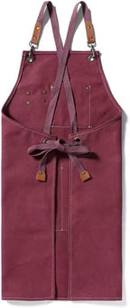 Tosewever Canvas Cross Back Chef Cotton Aprons for Men Women with Large Pockets
