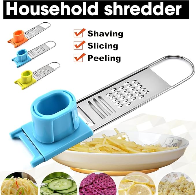 Multifunctional Vegetable Cutter Shredder Cutter Slicing Cutting Fruit Melon Peeler (Orange)