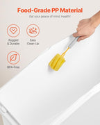 VEVOR 27 Gallon food storage containers 500 Cup Ingredient Bin with Scoop and Sliding Lid Commercial Food Container Ideal for rice storage, dog food container, flour, and sugar containers, White