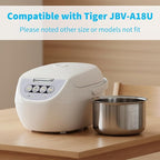 Rice Cooker 10 Cup Inner Pot Compatible with Tiger JBV-A18U Only,Non-Stick 304 Stainless Steel,Rice Cooker Rplacement Pot,Dishwasher Safe