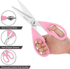 iBayam All Purpose 8.5" Cooking Scissors with Sheath, Pink Kitchen Gadgets for Women, Mom, Wife, Her