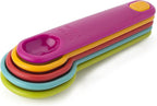 Joie Measuring Spoons, Assorted Colors, Imperial and Metric Measurements, 5-Piece Set