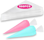 Piping Bags, Pastry Bags 16 Inch 100pcs, Disposable Icing Piping Pastry Bags For Cookie/Cake Decorating Supplies, Anti Burst And Non-Slip Thicken Cake Decorating Bags