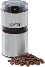 Electric Coffee Grinder Spice Grinder - Stainless Steel Blades Grinder for Coffee Bean Seed Nut Spice Herb Pepper, Brushed Stainless Steel Texture and Transparent Lid
