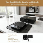 Digital Coffee Scale with Built-in Timer, 0.1g Precision to 3000g Rechargeable Espresso Scale, Touch Glass Kitchen Food Scale for Pour Over, Baking and Macros