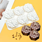 mostsom Honeycomb Molds Silicone Non-Stick Rabbit Cookie Mold Diy Rose Flower Chocolate Mould Used for Jelly, Candy,Biscuits (B_8.2x5.3x0.9 inch)