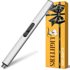 Stocking Stuffers for Women Electric Lighter - Gifts for Men Mom Birthday, Candle USB Rechargeable Upgraded Safety Lock Plasma Arc with LED Display Flameless Long for Grill