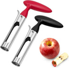 2 Pack Apple Corer Tool, Stainless Steel Apple Core Remover with Serrated Coring Head, Easy Push Core Release, Comfort Non-Slip Handle for Apples, Pears, Bell Peppers