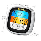 Multifunctional Digital Thermometer for Cooking,Food Thermometer+Thermometer Alarm+Kitchen Timer,Large Color Screen,Instant Read,Fast Response,grill bbq accessories,Kitchen Oven Meat Thermometer-DMT03