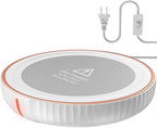 HouseGem Large Candle Warmer Plate - Coffee Cup Mug Warmer for Desk, Candle Melter, Electric Mug Heater for Beverages, Milk & Tea, Coffee Accessories Ideal Gifts Keep Cup Warm (White)