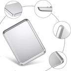 Baking Sheet Set of 2, Wildone Stainless Steel Baking Tray Cookie Pan, Size 20 x 14 x 1 Inch, Non Toxic & Heavy Duty & Easy Clean