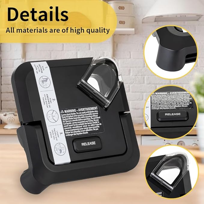 Blender Lid Replacement for Ninja 72 OZ Pitcher Locking Lid, Top Lid Cover Parts for BL642 BN701 BN751 BN801 BL610 DB751A CT610 Series,Compatible with NEW Model Pitcher with Rim Extension Only