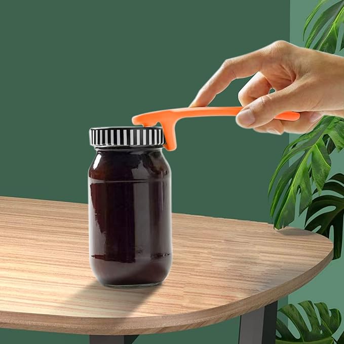 1 Pack Orange Jar-key Jar Opener The Original Easy Use by Anyone (Transparent)