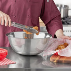 OCS Parts 8 Quart Mixing Bowls | Set of 4 | 13.25-Inch Stainless Steel Professional Grade Flat Base Mixing Bowls for Home and Commercial Kitchens