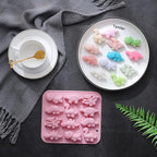 Silicone Cake Pop Mold Non Stick Fancy Mold Cake Pan 12 Cavity dinosaur shape Candy Cupcake Cornbread Chocolate Brownie Gummy Resin Crafts Cake
