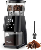 Ollygrin Conical Burr Coffee Grinder Electric, Adjustable Coffee Grinder for Home Use, Touchscreen Burr Mill Grinder with 30 Grinding Sizes, 2-12 Cups for French Press & Drip Coffee