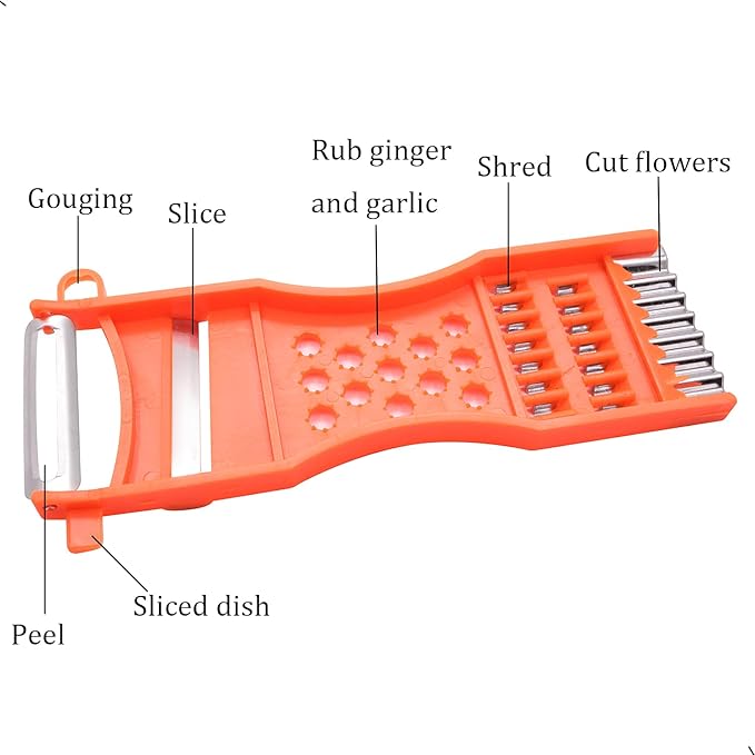 2Pcs handheld Plastic Multifunction Kitchen Peeler Grater Slicer Tool,for Vegetable,Fruit,Cucumber,Potato,Carrots,Cheese,Chef Gadgets Tools