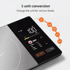 Dual Display Smart Food Scale with Nutritional Calculator, Bluetooth Calorie & Macro Tracker, 1g Precision 5kg/11lb Gram Oz, Digital Kitchen Scale for Meal Prep & Healthy Diet