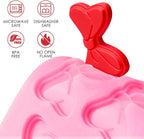Puyeipt 4 Pcs Bow Silicone Mold, Mini Bows Fondant Molds, Chocolate Candy Silicone Molds for Cupcake Topper, Cake Pop Decoration and Clay Craft Making