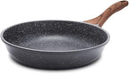 SENSARTE Nonstick Frying Pan Skillet, Swiss Granite Coating Omelette Pan, Healthy Stone Cookware Chef's Pan, PFOA Free (9.5 Inch)