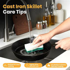 Utopia Kitchen Cast iron Skillets 3 Piece Set, Chefs Pan, Pre Seasoned Cast iron Skillets, 6, 8 & 10 Inches, Easy Use in the Oven, Stove, Grill, or Campfire, Black