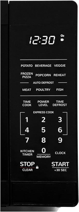 SHARP Compact Countertop Microwave Oven with Removable 10" Carousel Turntable, 700 Watt, 0.7 Cubic Feet, Black