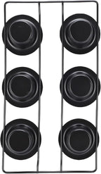 TOPINCN 6 Cup Popover Pan, Non Stick Carbon Steel Bakeware for Muffins Popovers, with Wire Rack for Even Baking and Easy Cleanup