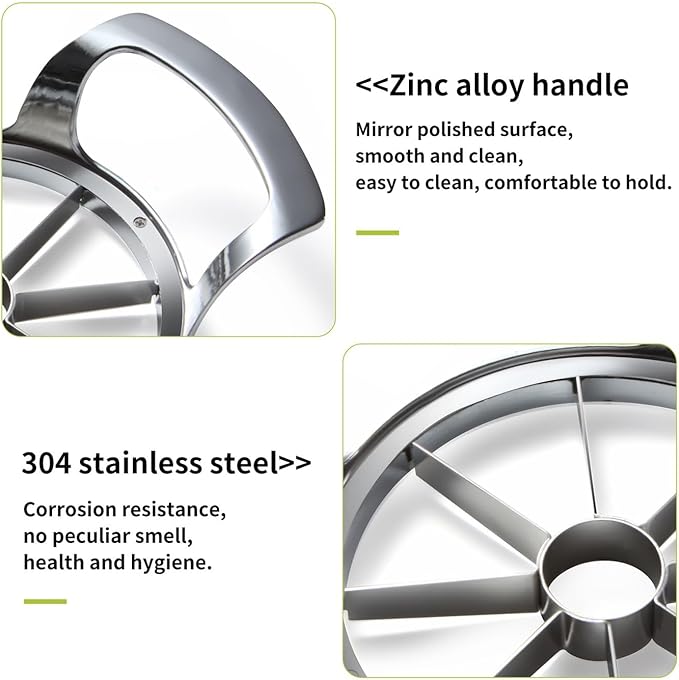 LIIGEMI Apple Slicer, 8-Slice Apple Slicer and Corer,Sharp and Sturdy,Easy to Use, Time-Saving.