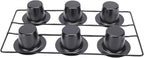 6 Cup Popover Pan for Baking Deep Non Stick Sturdy Carbon Steel Bakeware Easy to Clean for Yorkshire Pudding, Muffins and Popovers