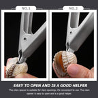 Hemoton Stainless Steel Clam Opener 5 Inch Seafood Tool with Ergonomic Handle for Easy Shellfish and Oyster Opening Kitchen Gadget