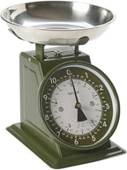 Taylor Analog Kitchen Scale, Stainless Steel Mechanical Food Scale with Removable Bowl, 11 lb Capacity, Large 5-Inch Dial, Battery-Free Design for Baking and Meal Prep