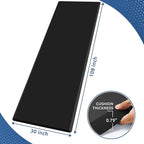KitchenClouds Kitchen Mat Cushioned Anti Fatigue Rug 30"x108" Water Resistant, Non Slip, Standing and Comfort Desk/Floor Mats for House Sink Office (Black,0.8inch)