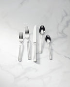 Lenox Silverware Set, Esquire 65-Piece Flatware Set, Service For 12, 18/10 Stainless Steel, Dishwasher Safe, Knives Spoons And Forks Sets, Home And Kitchen Serving Utensils (Silver, 65 Piece)