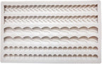 ScivoKaval Silicone Pie Crust Mold Impression Mat Knit Rope Pearl Border Lace Chain Molds Fondant Cake Decoration Mould Chocolate Cookie Sugar Craft Icing Gum Paste Pastry for Kitchen Baking Tools