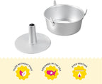 Wilton Aluminum Angel Food Tube Cake Pan - Natural Anodized Aluminum Baking Pan - Made Without PFAS - Will Not Rust - Offers Even Heating - 10 x 4 Inches