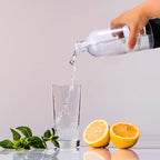 meekoo 4 Pcs Soda Carbonating Bottles Clear Plastic Soda Maker Bottle Compatible with Isoda Drinkmate Maker for Kitchen Home Party Carbonated Drinks Beverages(1 Liter)