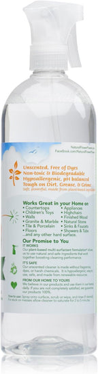 All-Purpose Cleaner Concentrate - Makes 32 Fl Oz Just Add Water - Multi-Surface Cleaning Spray, Non-Toxic, No Harsh Fumes or Chemicals, Child & Pet Safe - Free & Clear (Unscented)