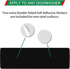 KitchenTour Clean Dirty Dishwasher Magnet - Upgrade Super Strong Magnet Version - Easy to Read Non-Scratch Magnetic Indicator Sign with Clear, Bold & Colored Text - Black