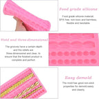Silicone Pie Crust Mold Hemp Rope Mold Scroll Lace Fondant Molds Border Decoration Sugarcraft Lace Rope Mould for Cookie Mousse Cupcake Desserts Cake Decorating Topper Candy Chocolate Resin