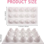 Strawberry Chocolate Silicone Mold for Mousse Cake(15-Cavity), Fruit Shaped Fondant Mold for Birthday Party Cake Decoration Pastry Dessert Pudding Ice Cream Candle Soap